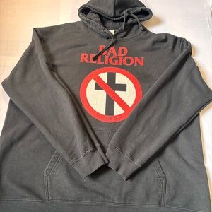 Gray/black Bad Religion Hoodie